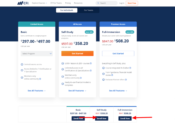 Choose The “For individual” Pricing Plans