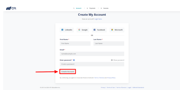 Click Create Account