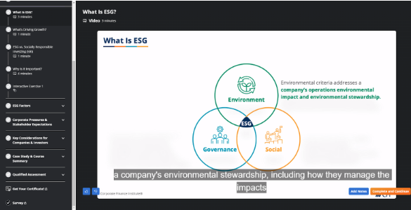 Introduction to ESG