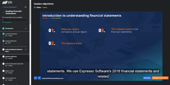 Reading Financial Statements