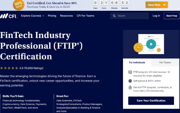 FTIP (FinTech Industry Professional Certification)